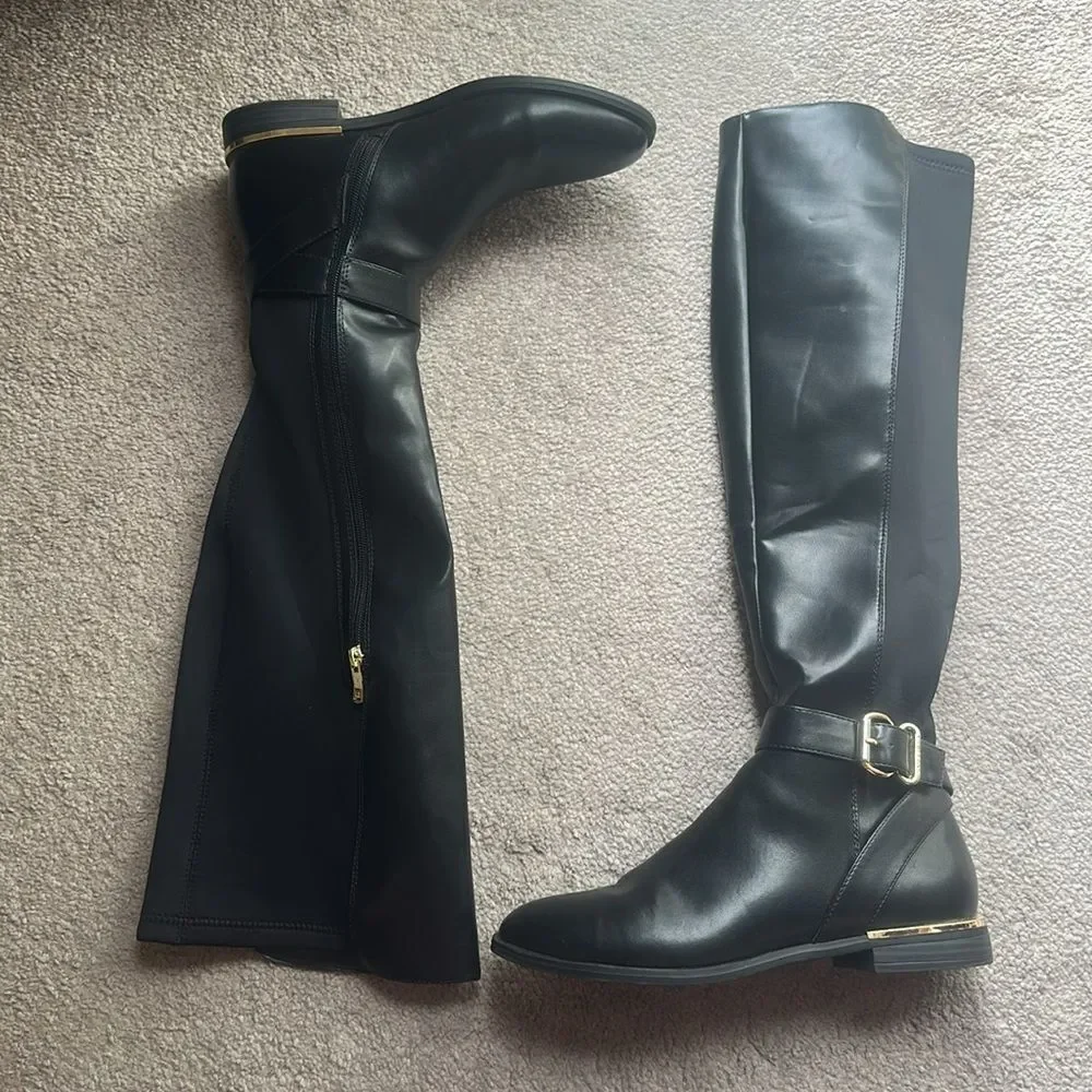 Liz Claiborne Womens Jepson Stacked Heel Over the Knee Boots!